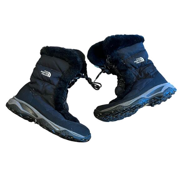 The North Face Black Women's Lace Up Snow Winter Boots Size 10 - Picture 1 of 5